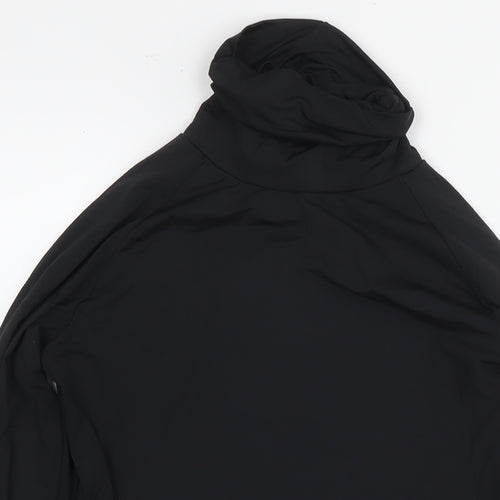 Rohnisch Womens Black Polyester Basic Casual Size L Roll Neck Pullover - ThermoCool