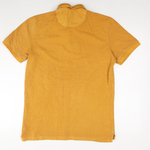 White Stuff Mens Yellow Cotton Polo Size S Collared Pullover