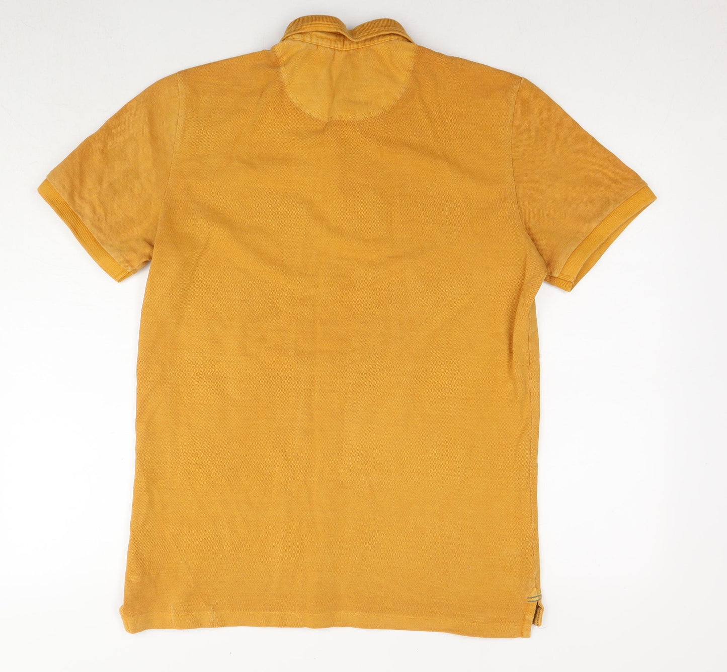 White Stuff Mens Yellow Cotton Polo Size S Collared Pullover