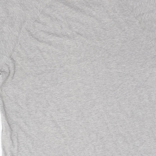 adidas Mens Grey Cotton T-Shirt Size S Round Neck