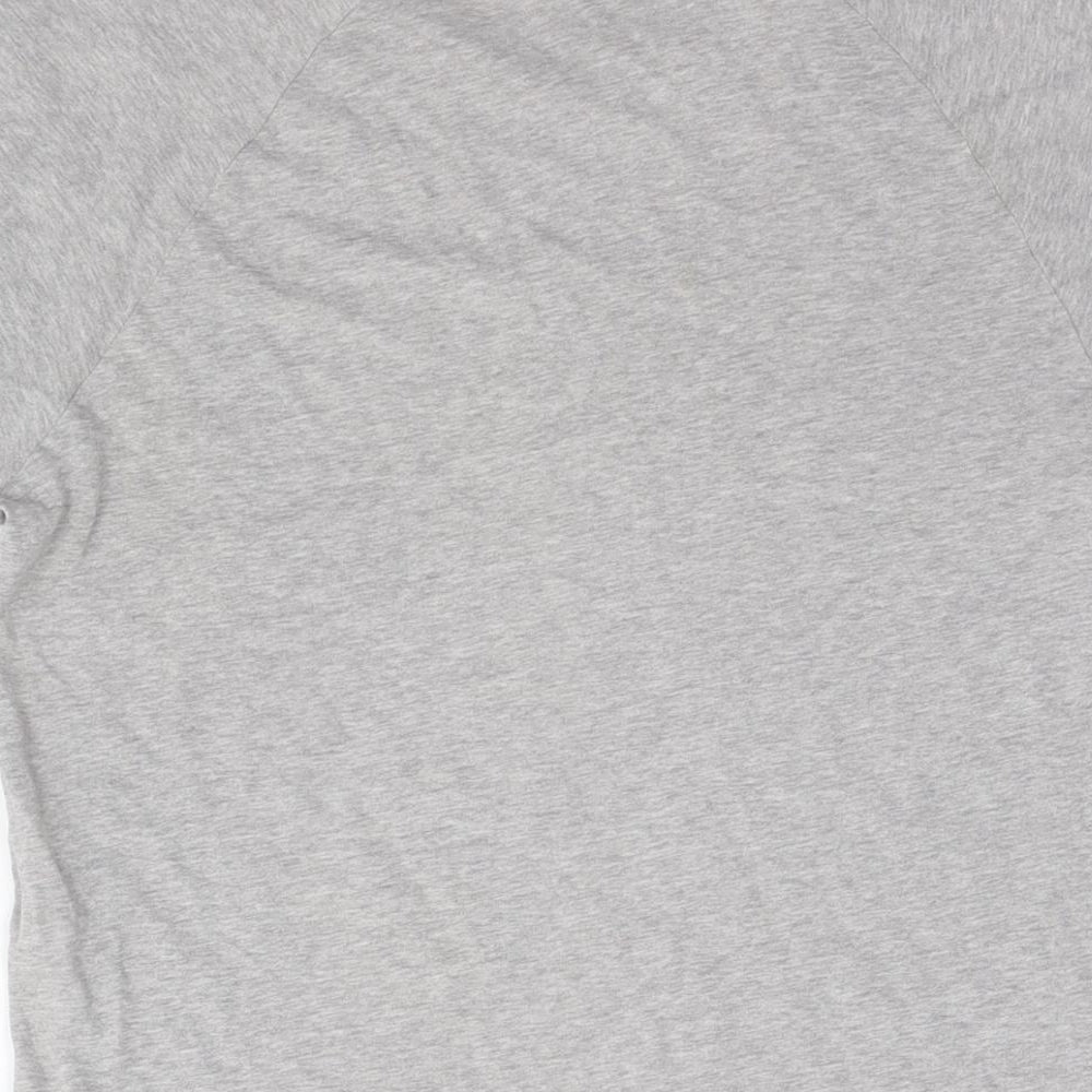 adidas Mens Grey Cotton T-Shirt Size S Round Neck