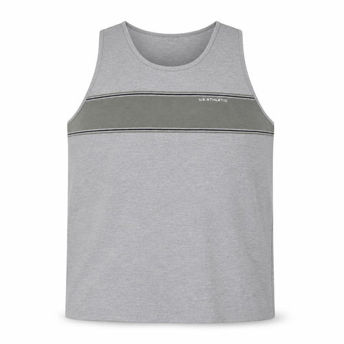 U.S Athletic Mens Grey Cotton T-Shirt Size M Round Neck