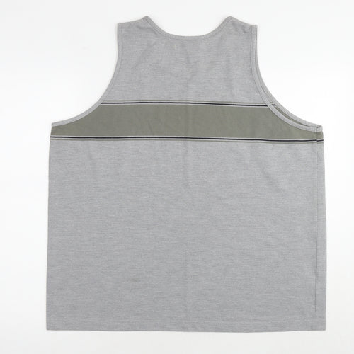 U.S Athletic Mens Grey Cotton T-Shirt Size M Round Neck
