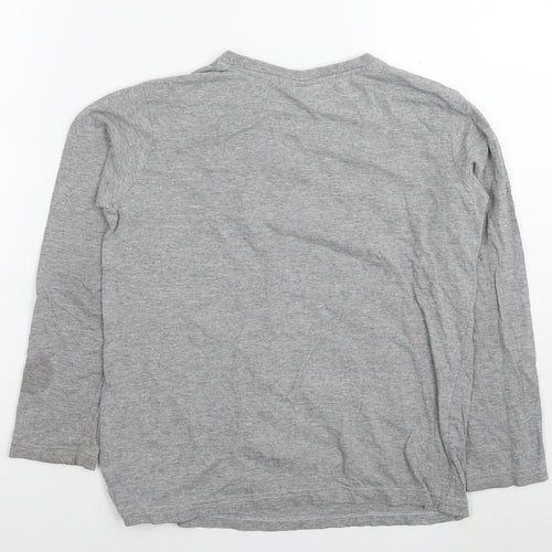 Nickelodeon Boys Grey Cotton Basic T-Shirt Size 10-11 Years Round Neck Pullover - Ninja Turtles