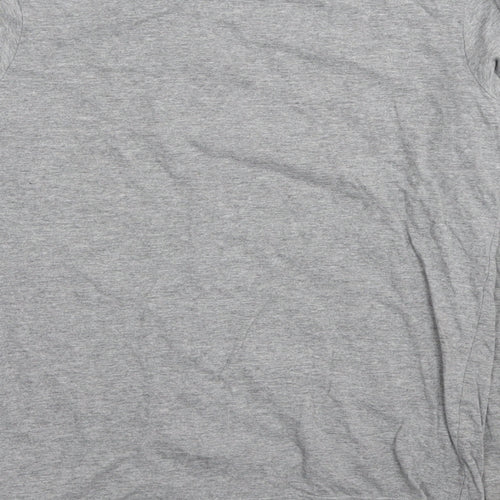 Nickelodeon Boys Grey Cotton Basic T-Shirt Size 10-11 Years Round Neck Pullover - Ninja Turtles