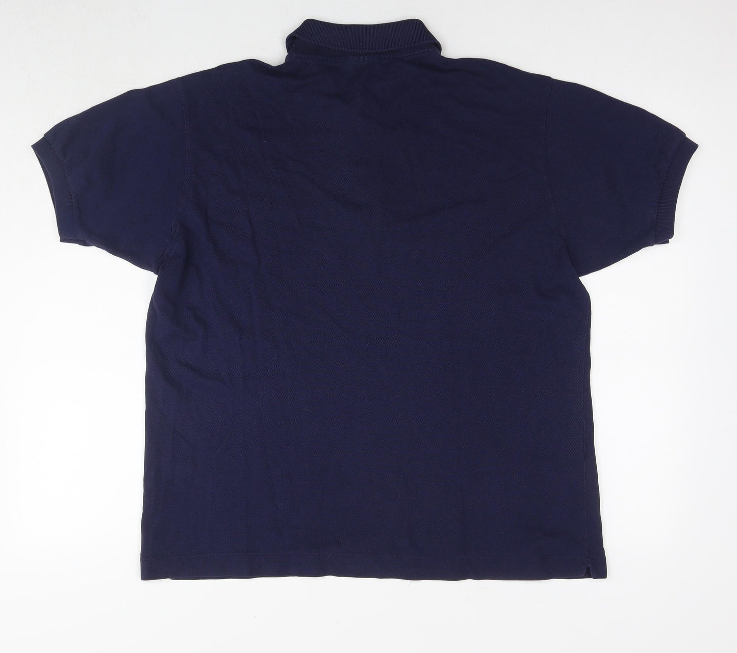 Lacoste Mens Blue Cotton Polo Size L Collared Pullover - Label Size 5