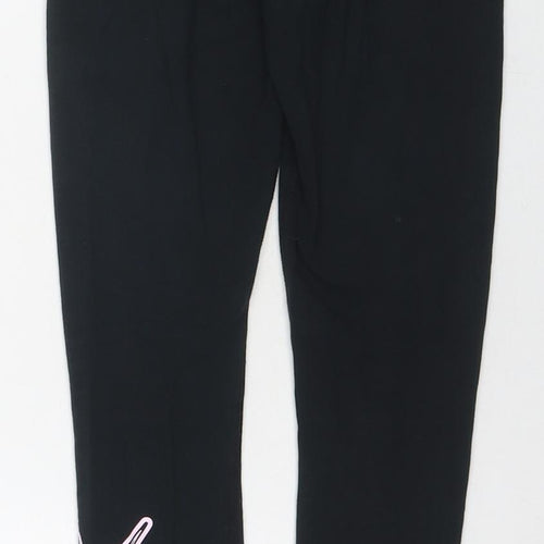 Nike Girls Black Cotton Pedal Pusher Trousers Size 9-10 Years L23 in Regular Pullover