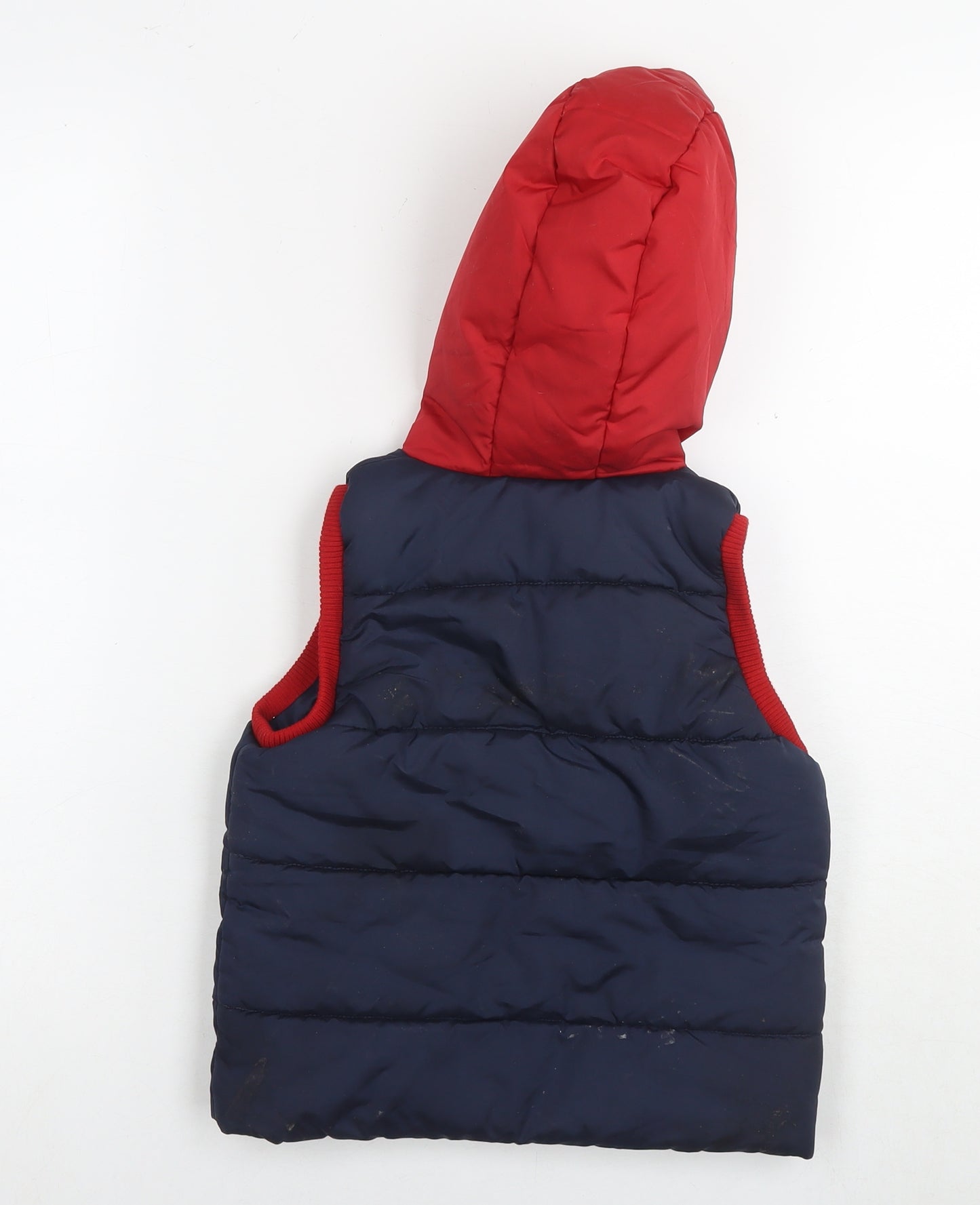 Spiderman Boys Blue Gilet Waistcoat Size 5-6 Years Zip - Logo