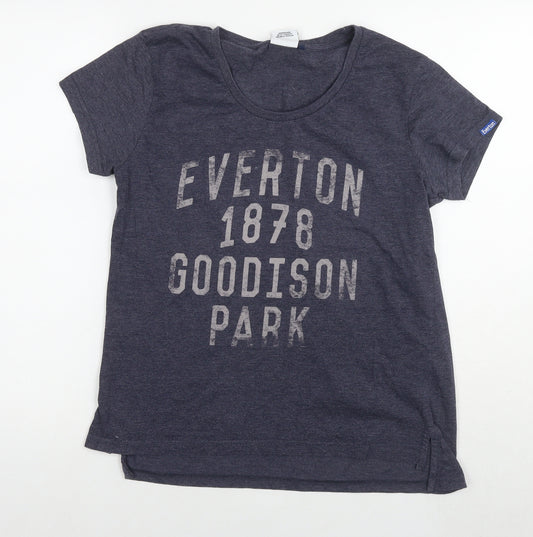 Everton Womens Blue Cotton Basic T-Shirt Size 14 Round Neck - Everton 1878