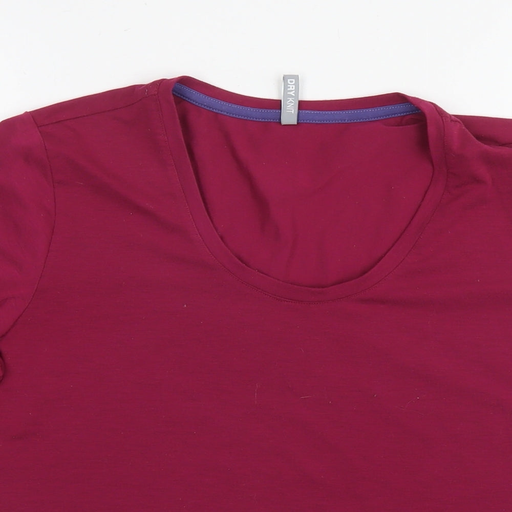 Rohan Womens Purple Polyester Basic T-Shirt Size 14 V-Neck