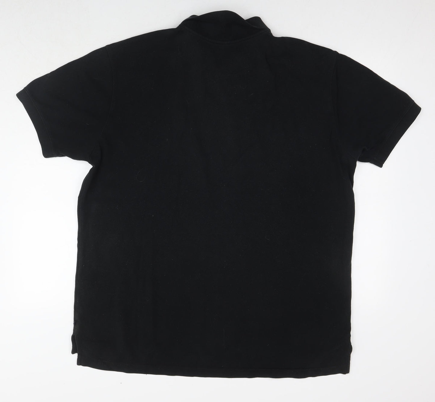 Gap Mens Black Cotton Polo Size XL Collared Pullover