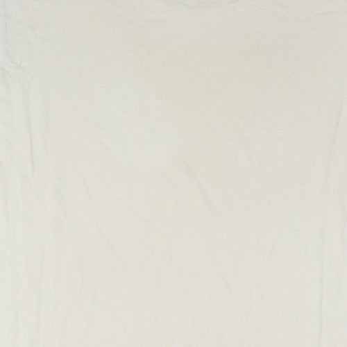 Reebok Mens White Cotton T-Shirt Size L Round Neck