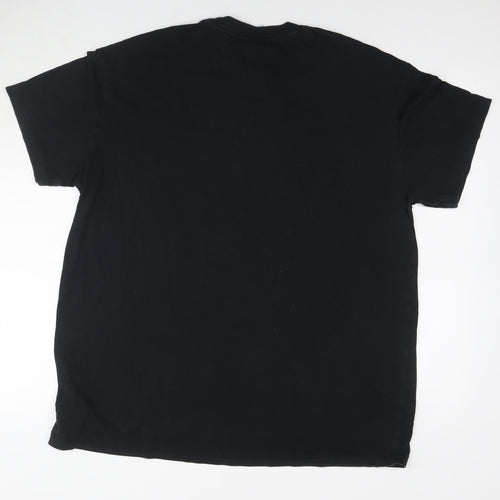 Nike Mens Black Cotton T-Shirt Size XL Round Neck