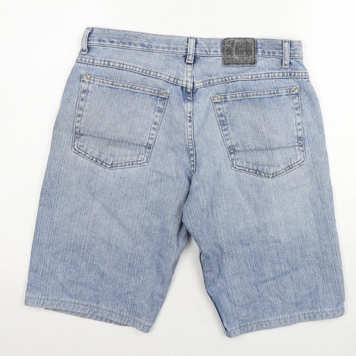 Lee Dungarees Mens Blue Cotton Bermuda Shorts Size 32 in L11 in Regular Zip - Customized Shorts