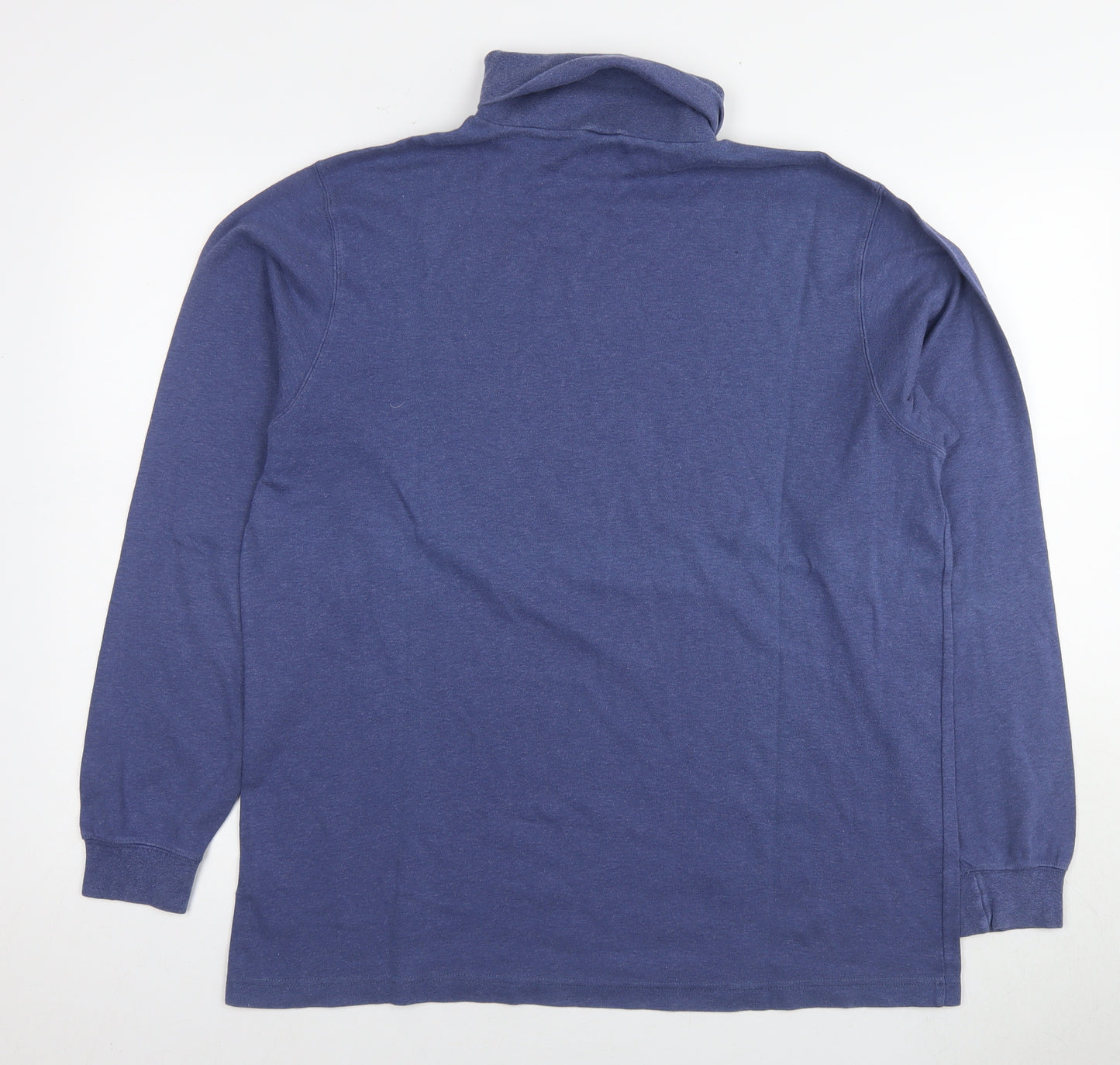 Lands' End Mens Blue Cotton Pullover Sweatshirt Size L