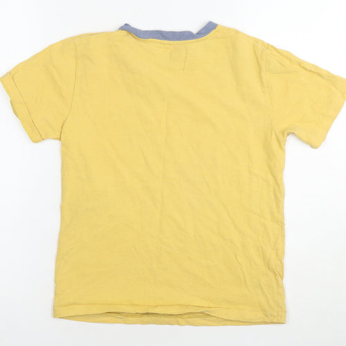 Gap Boys Yellow Cotton Basic T-Shirt Size 6-7 Years Round Neck Pullover - Insects