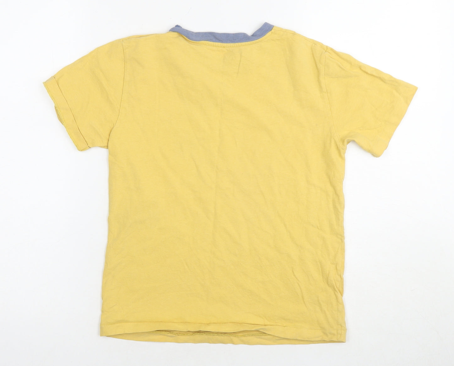 Gap Boys Yellow Cotton Basic T-Shirt Size 6-7 Years Round Neck Pullover - Insects