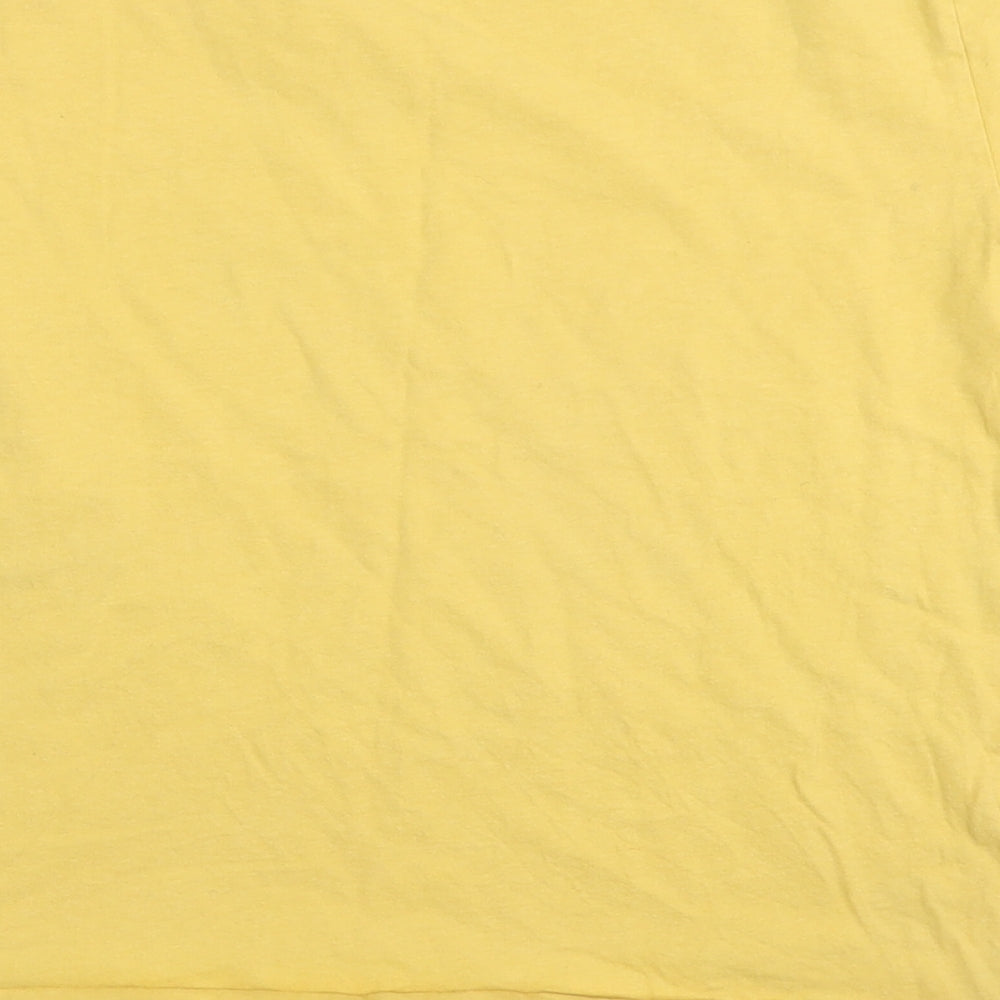 Gap Boys Yellow Cotton Basic T-Shirt Size 6-7 Years Round Neck Pullover - Insects