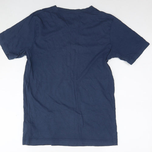 Converse Womens Blue Cotton Basic T-Shirt Size XL Round Neck - Logo