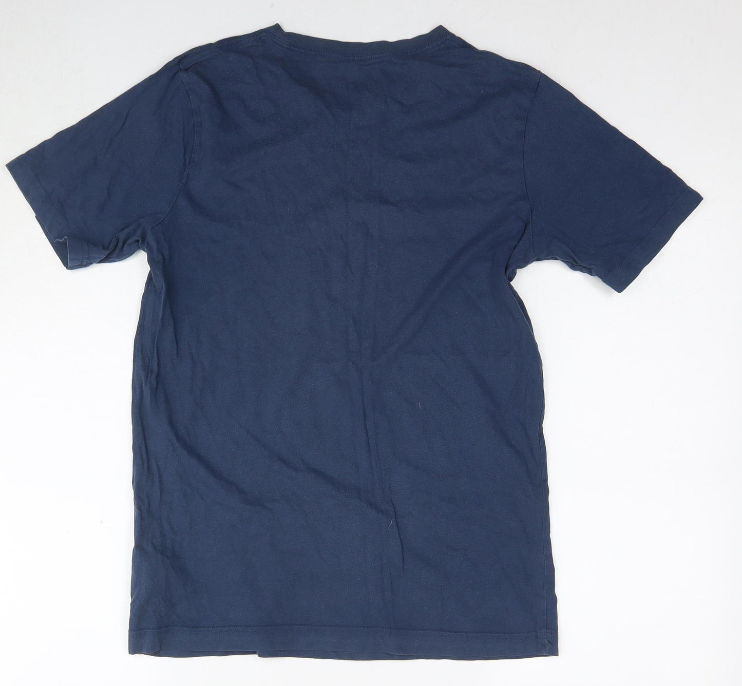 Converse Womens Blue Cotton Basic T-Shirt Size XL Round Neck - Logo