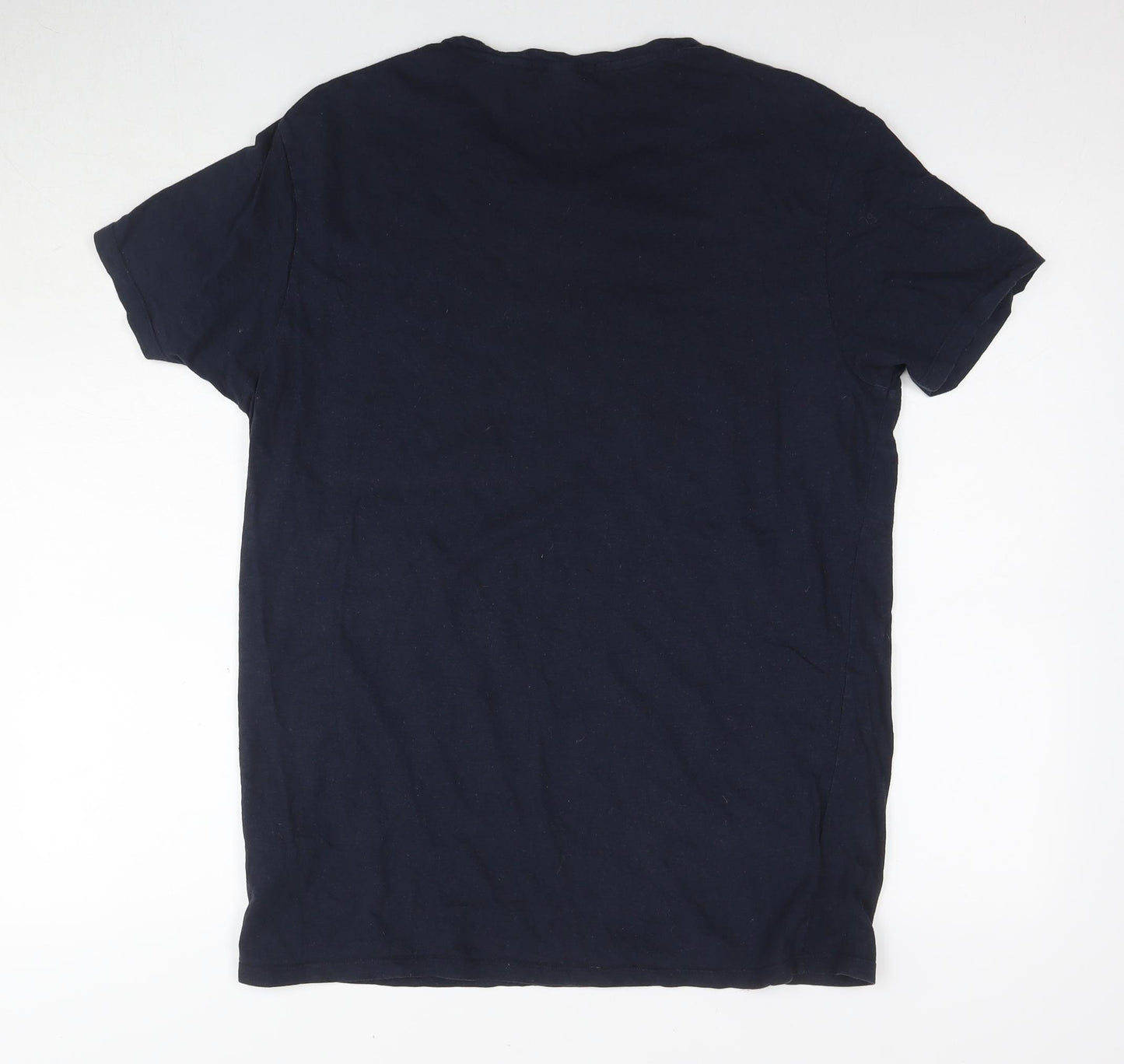 Scotch & Soda Mens Blue Cotton T-Shirt Size L Round Neck - From Japan To The Dam