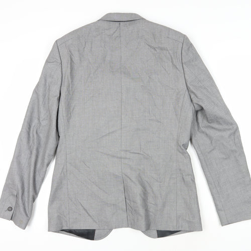 White Label Grey Checked Blazer, Size L, Regular Fit
