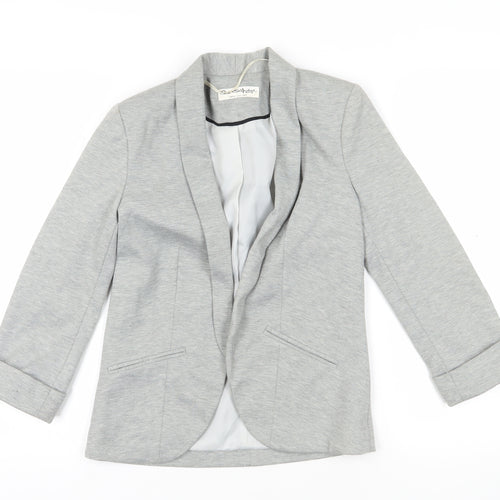 Miss Selfridge Grey Blazer UK 4 Casual Workwear