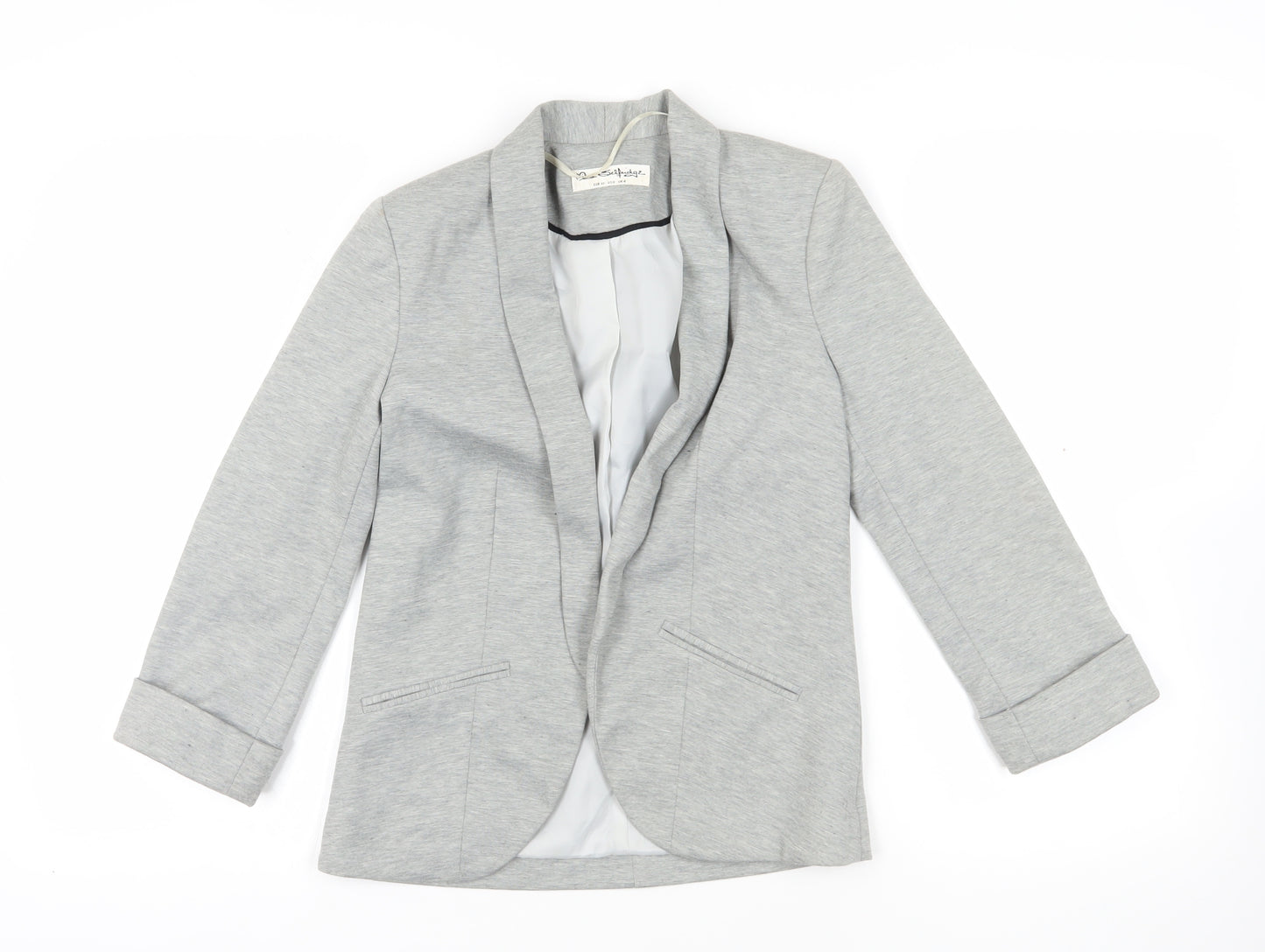Miss Selfridge Grey Blazer UK 4 Casual Workwear