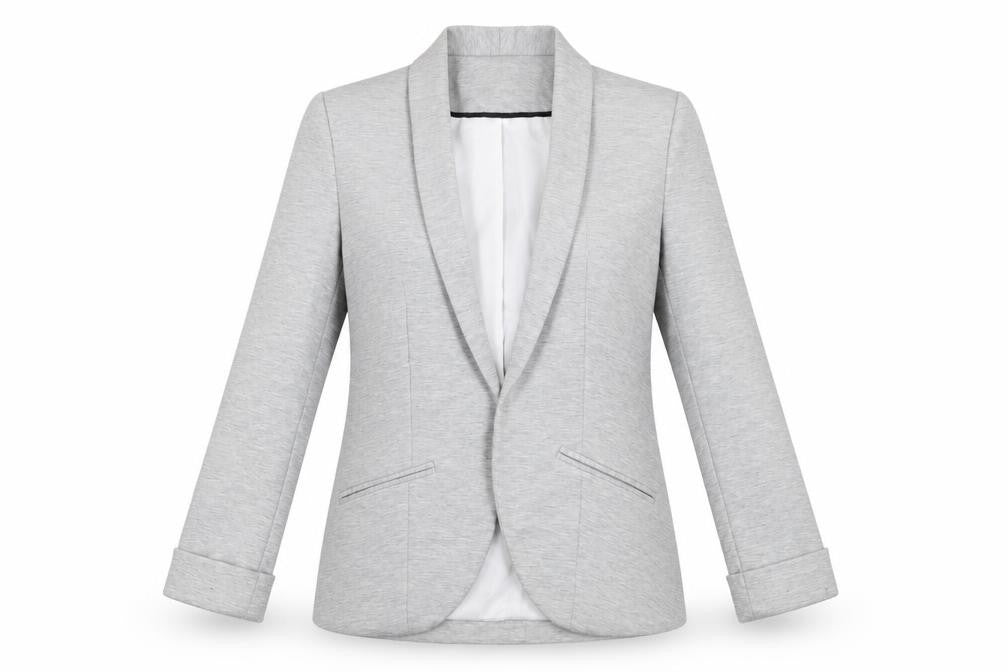 Front view of Miss Selfridge Grey Blazer UK 4 Casual Workwear