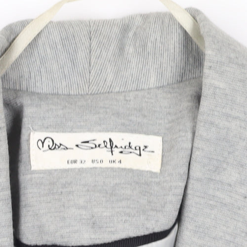 Miss Selfridge Grey Blazer UK 4 Casual Workwear