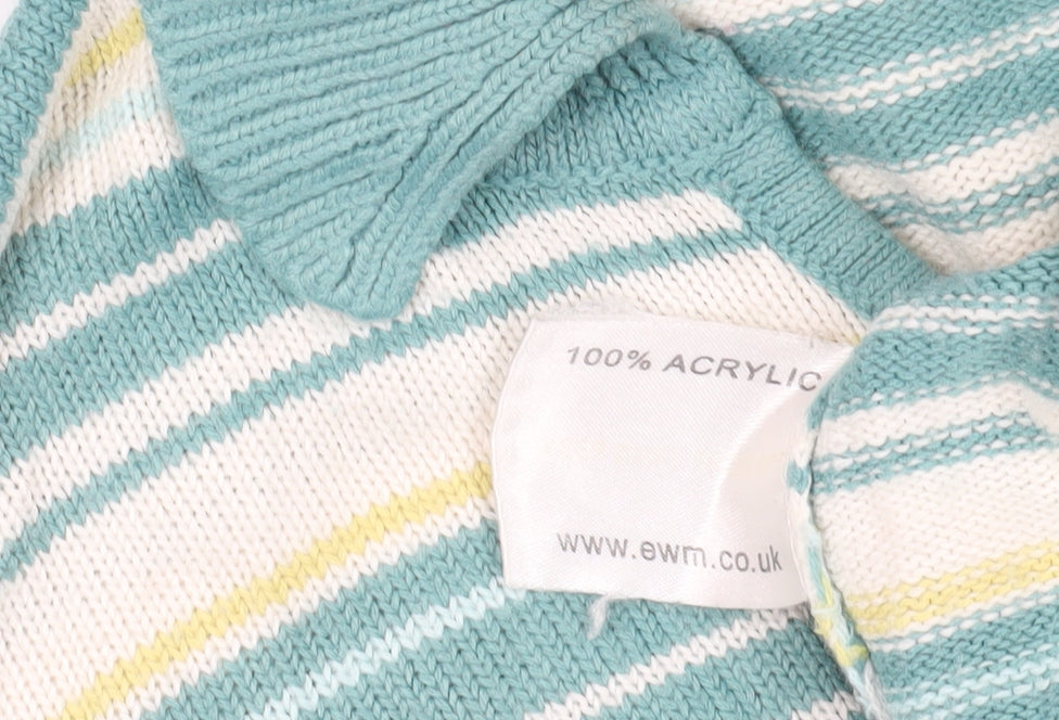 EWM Multicoloured Striped Pullover Jumper Size 14
