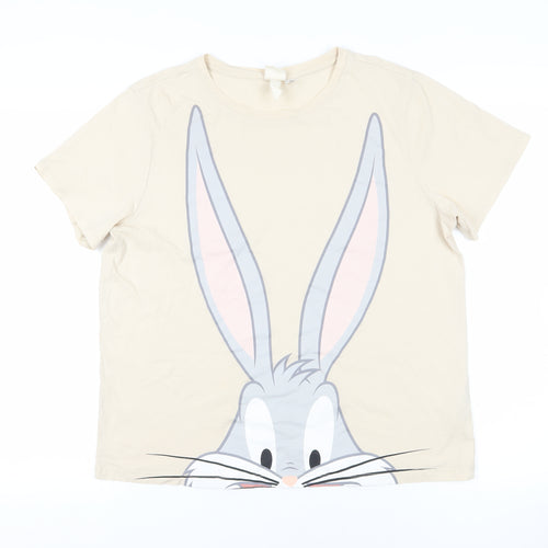 Bugs Bunny Beige T-Shirt, Size 16, Casual