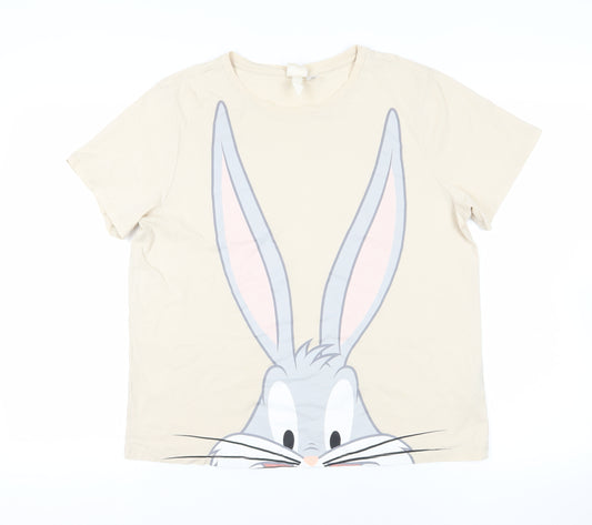 Bugs Bunny Beige T-Shirt, Size 16, Casual