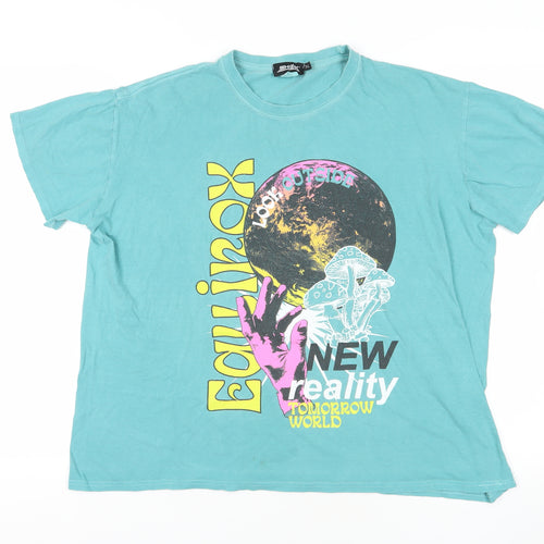 Shock Blue 90s Graphic T-Shirt XL Cotton Relaxed