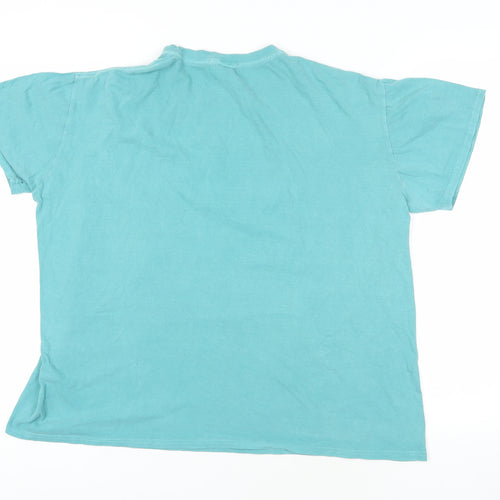 Shock Blue 90s Graphic T-Shirt XL Cotton Relaxed
