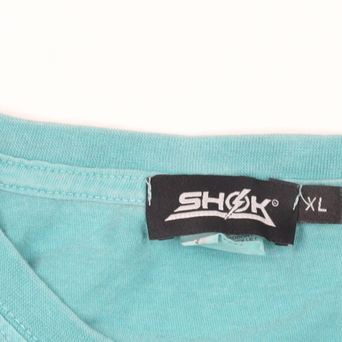 Shock Blue 90s Graphic T-Shirt XL Cotton Relaxed
