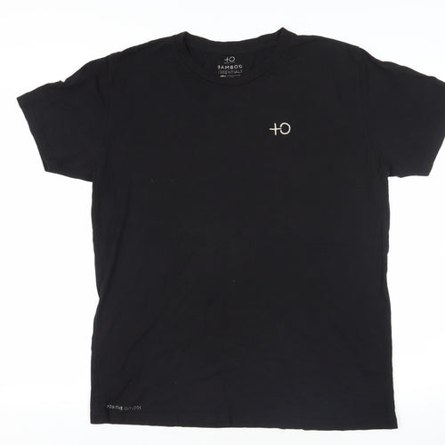 Positive Outlook Black Bamboo Cotton T-Shirt - XL