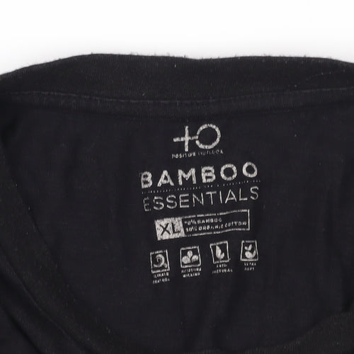 Positive Outlook Black Bamboo Cotton T-Shirt - XL