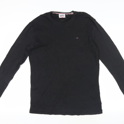 Tommy Jeans Black XL Long Sleeve T-Shirt for Men