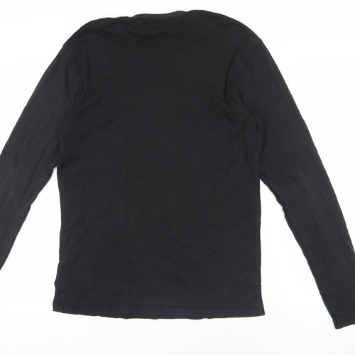 Tommy Jeans Black XL Long Sleeve T-Shirt for Men