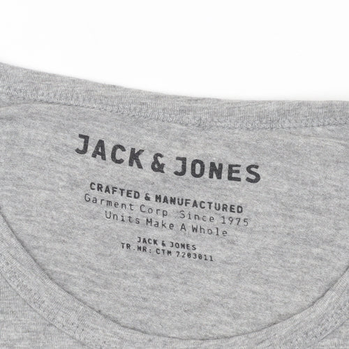 Jack & Jones Grey M Crew Neck T-Shirt