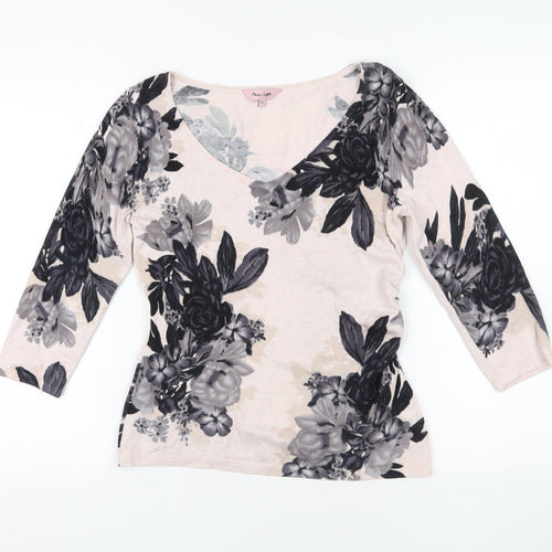 Phase Eight Floral V-Neck Jumper, Size 12