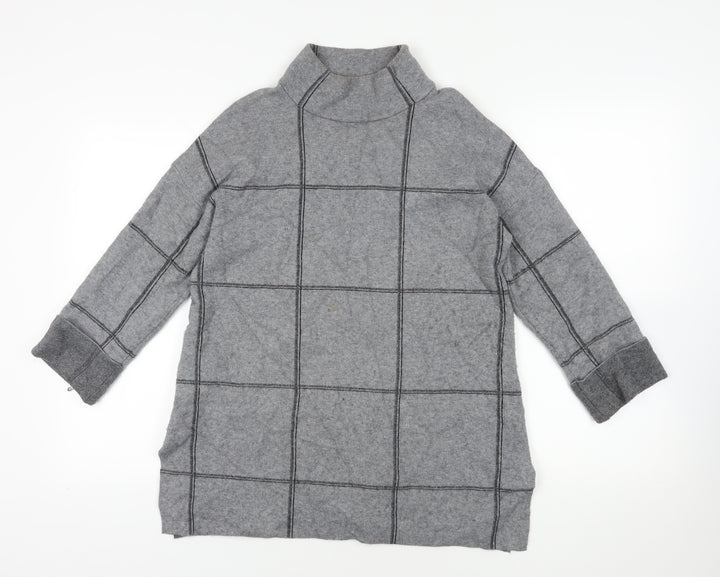 Tahari Grey High Neck Pullover Jumper - M