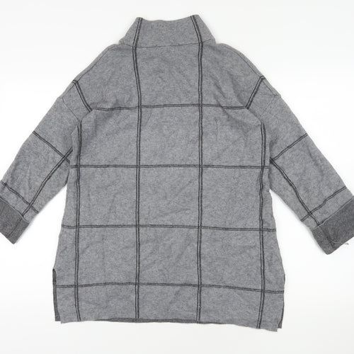 Tahari Grey High Neck Pullover Jumper - M