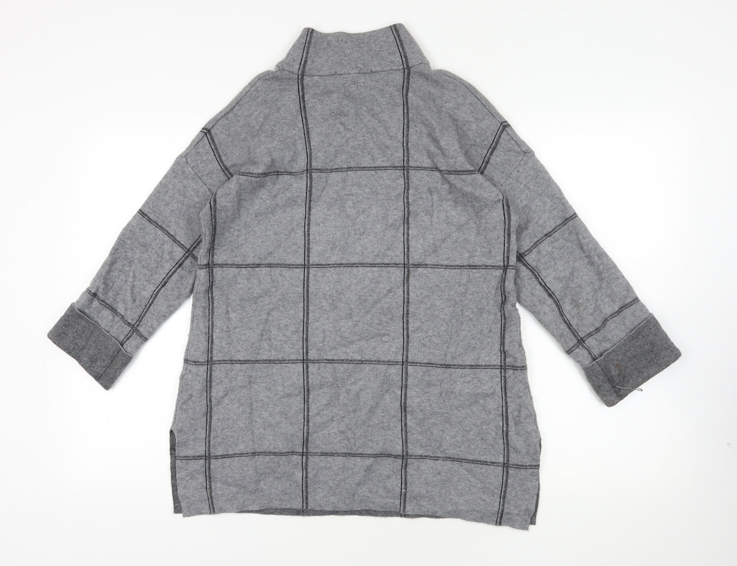 Tahari Grey High Neck Pullover Jumper - M