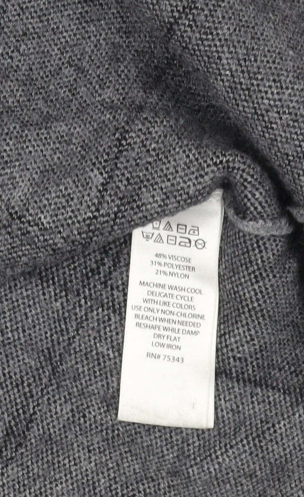 Tahari Grey High Neck Pullover Jumper - M