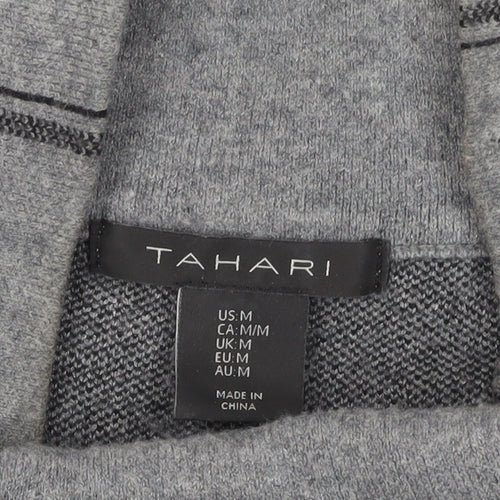 Tahari Grey High Neck Pullover Jumper - M
