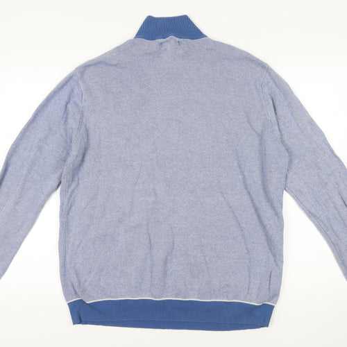 Jeff Banks Blue Full Zip Cotton Jumper XL