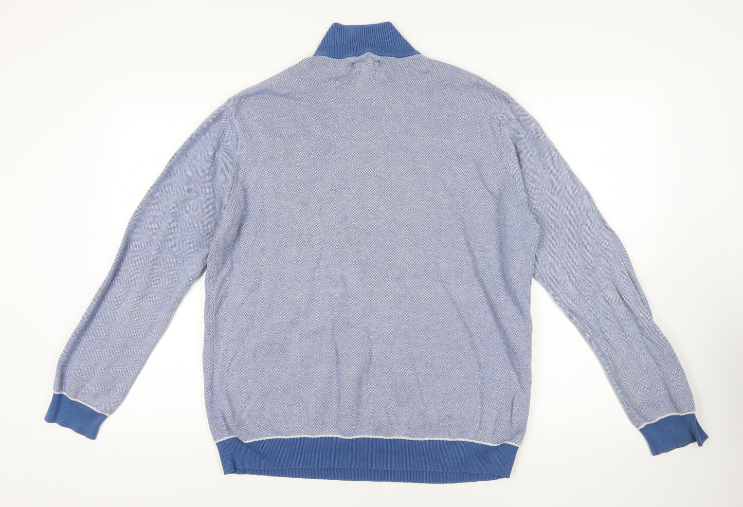 Jeff Banks Blue Full Zip Cotton Jumper XL