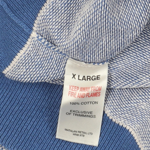 Jeff Banks Blue Full Zip Cotton Jumper XL